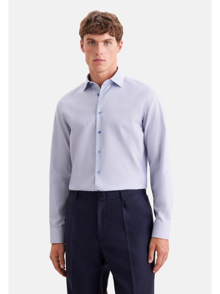 Business Hemd Shaped in Mittelblau