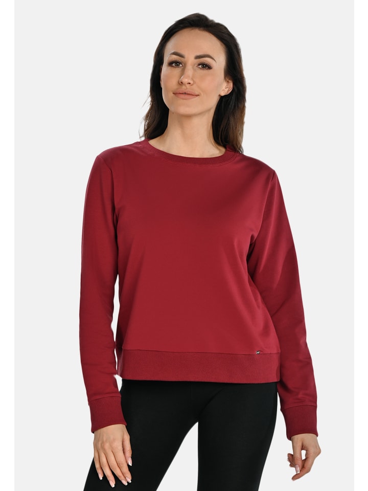 Baumwollsweatshirt mit Rundhalsausschnitt Ellis in rot