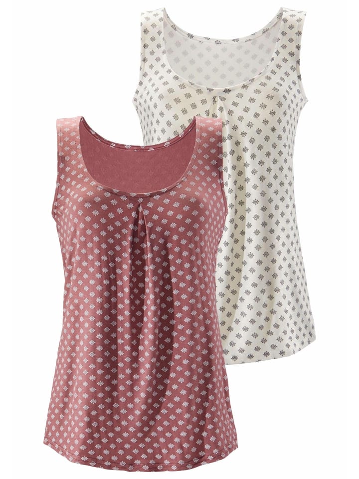 Strandtop in beere, creme