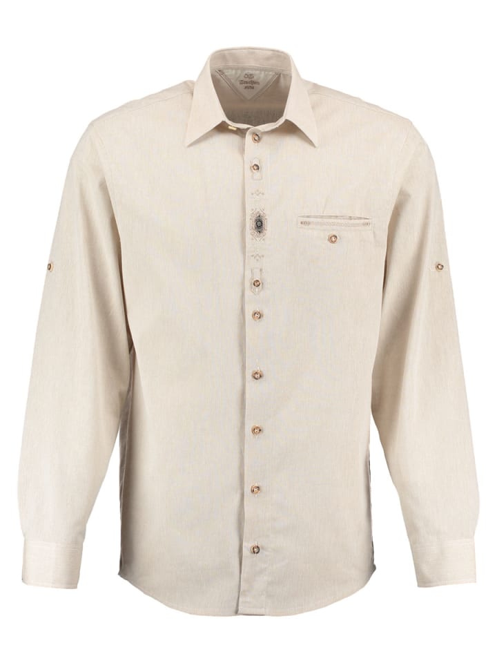 Trachtenhemd Ticat in mittelbeige