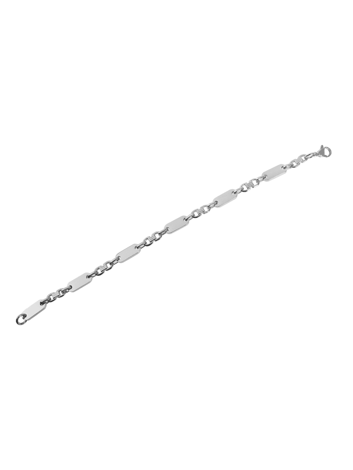 Unisex Armband aus Edelstahl 21 cm in silber