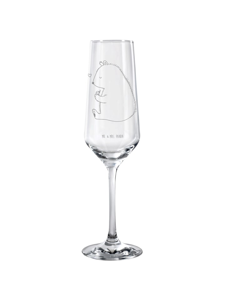 Champagnerkelch Bär Marienkäfer ohne Spruch in Transparent