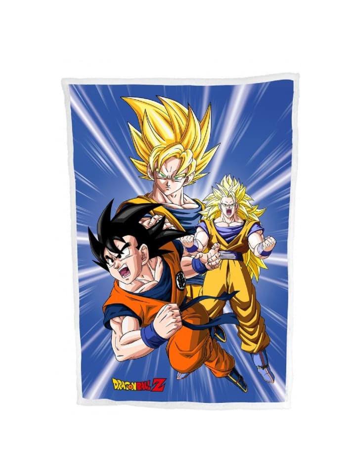 Dragon Ball Sherpa Decke 100x150 cm Kuscheldecke weich Wohndecke in Mehrfarbig