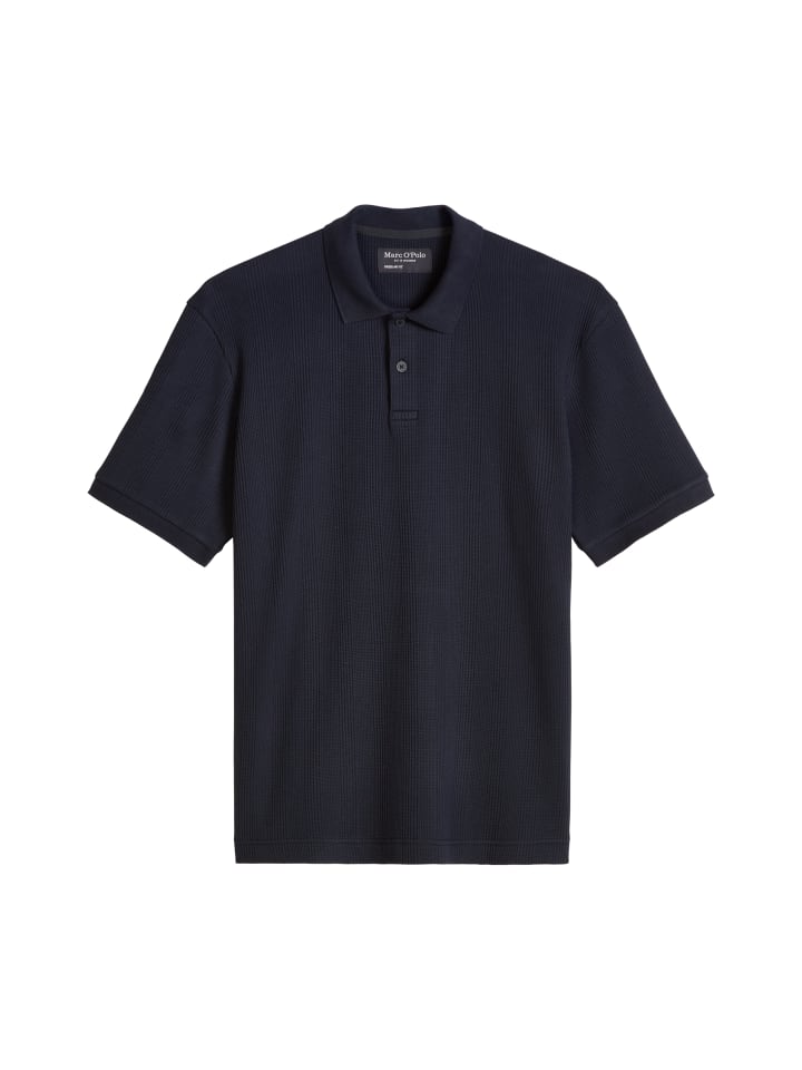 Poloshirt Rippjersey regular in Dark Navy