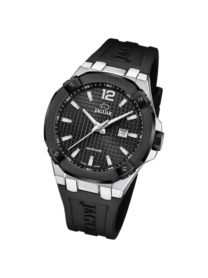 Analog-Armbanduhr Jaguar Diplomatic schwarz groß (ca. 44mm)