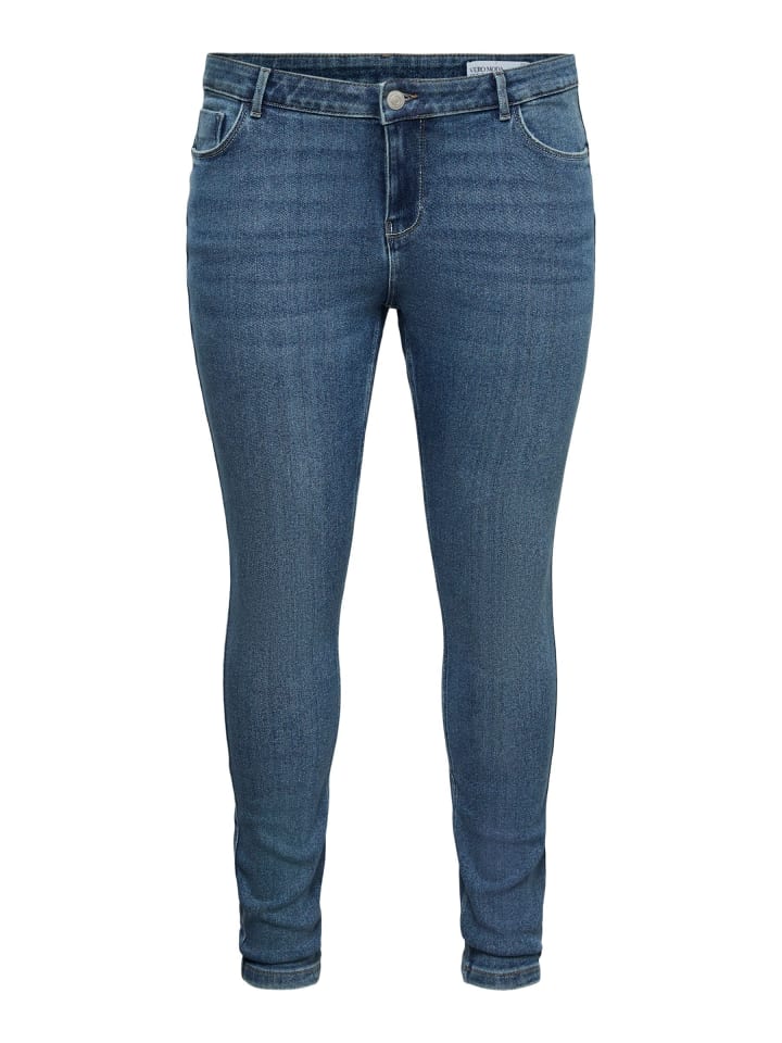Skinny Jeans in Medium Blue Denim