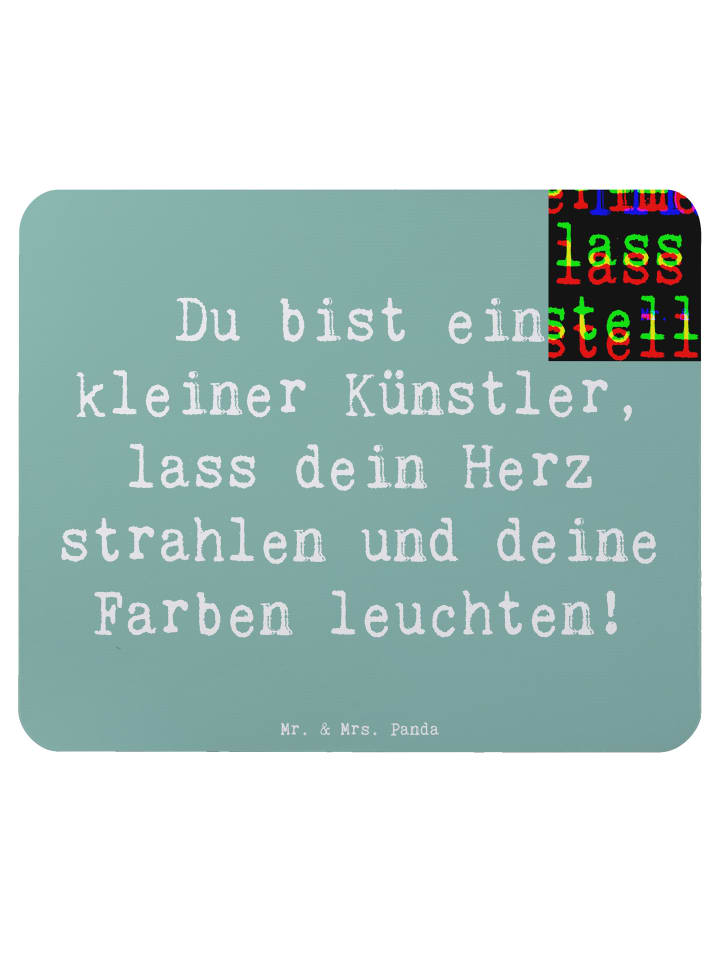 Mouse-Pad Spruch Die Freude an der Kreativität ... in Meeresbrise