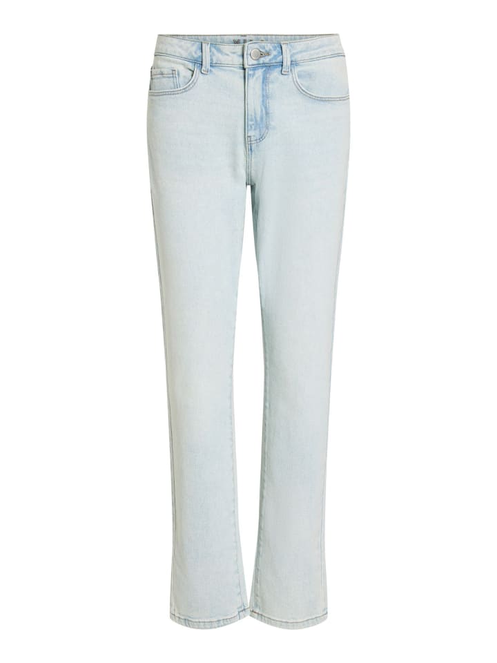 Straight Fit Jeans in Light Blue Denim
