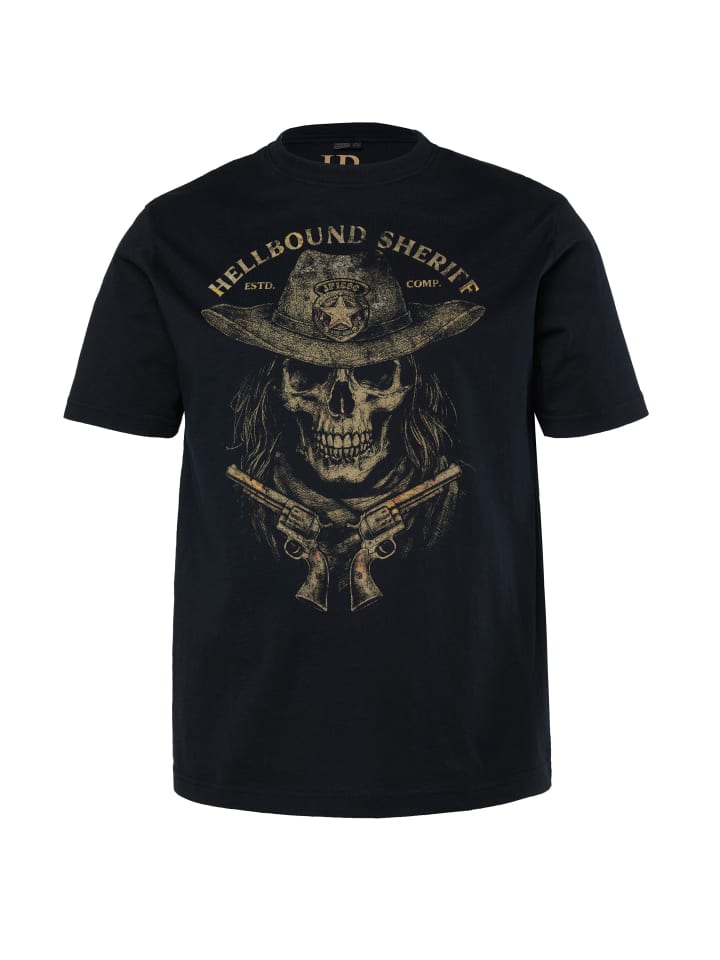 Kurzarm T-Shirt in schwarz