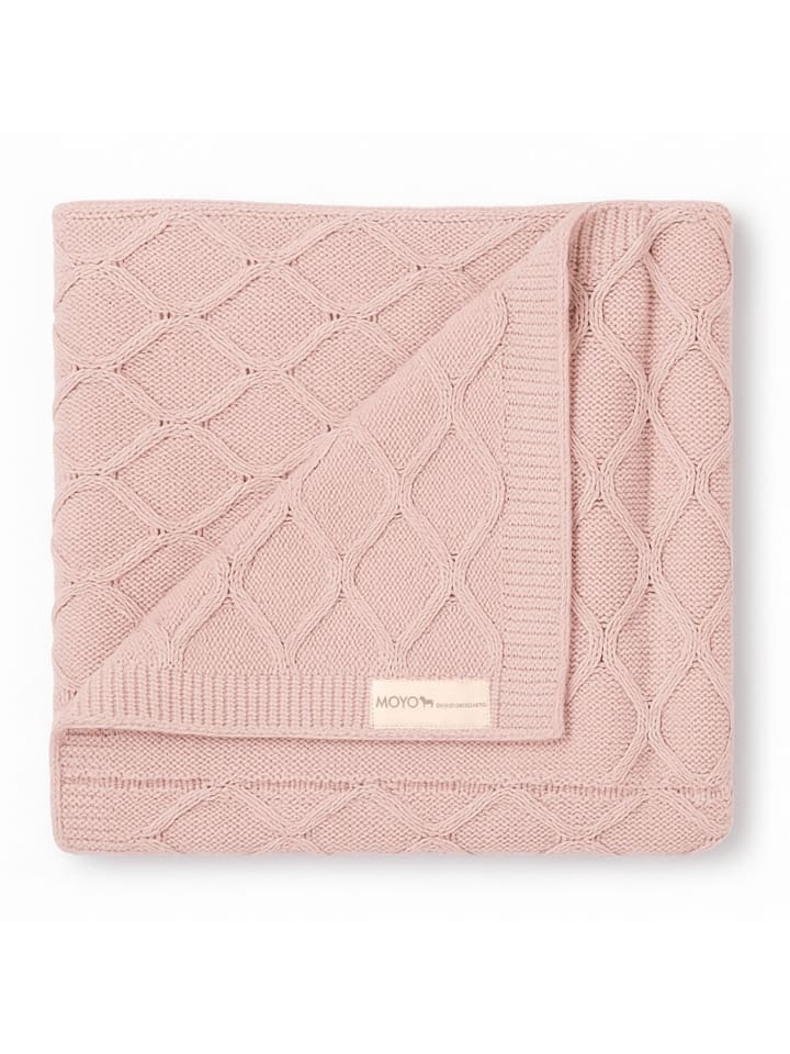 Babydecke Wellen-Struktur "Sanftes Rosenholz" in Rosa - 75x100 cm