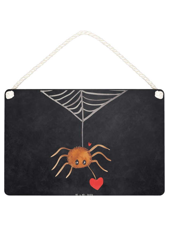 Schild Spinne Agathe Liebe ohne Spruch in Kreidetafel