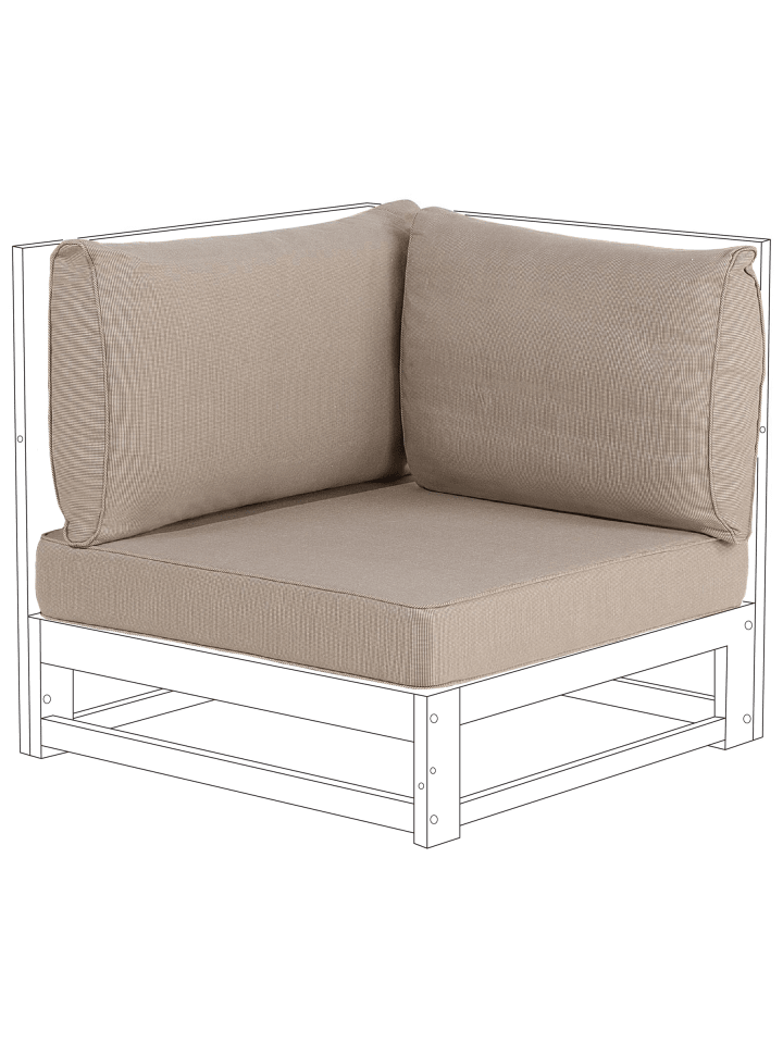 Kissenbezug TIMOR in Beige - (W) 68 x (H) 40 x (L) 12 cm
