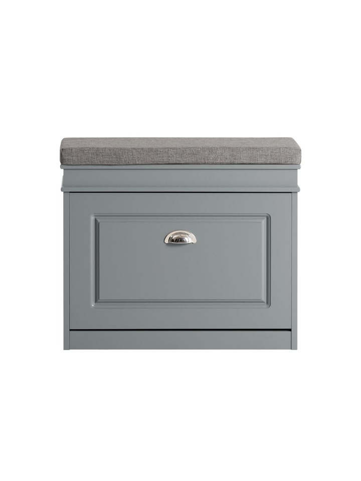 Schuhbank in Mattgrau - (W) 24 x (H) 51 x (L) 61 cm