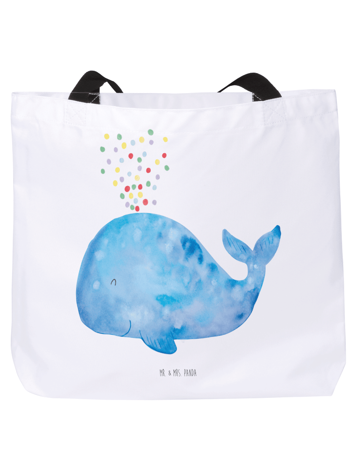 Tasche Wal Konfetti ohne Spruch in Weiß