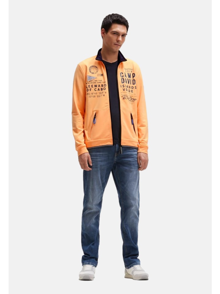 Sweatjacke 'Cabo Verde' in orange