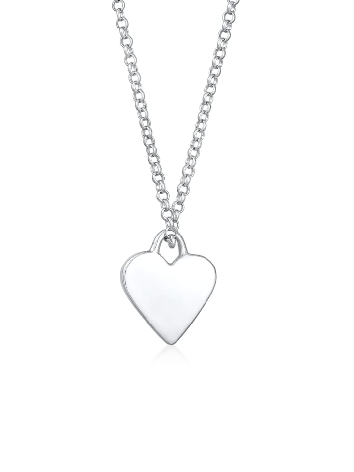 Halskette 925 Sterling Silber Herz in Silber
