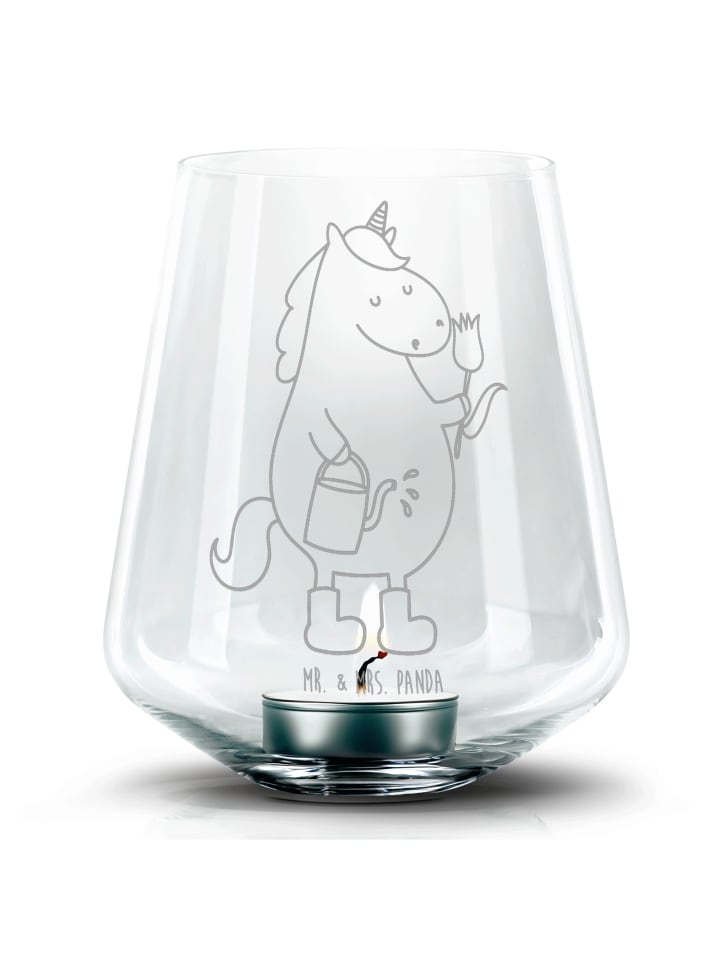 Kerzenständer Einhorn Gärtner ohne Spruch in Transparent