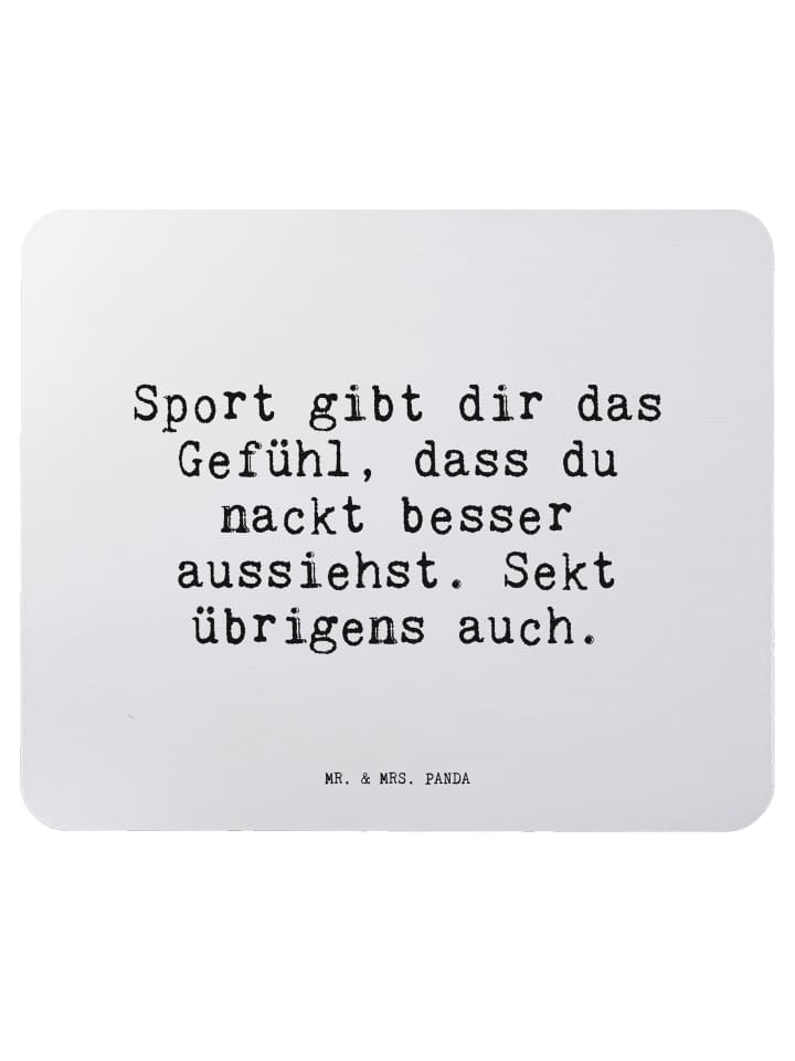 Maus-Pad Sport gibt dir das... mit Spruch in Aquarellblau
