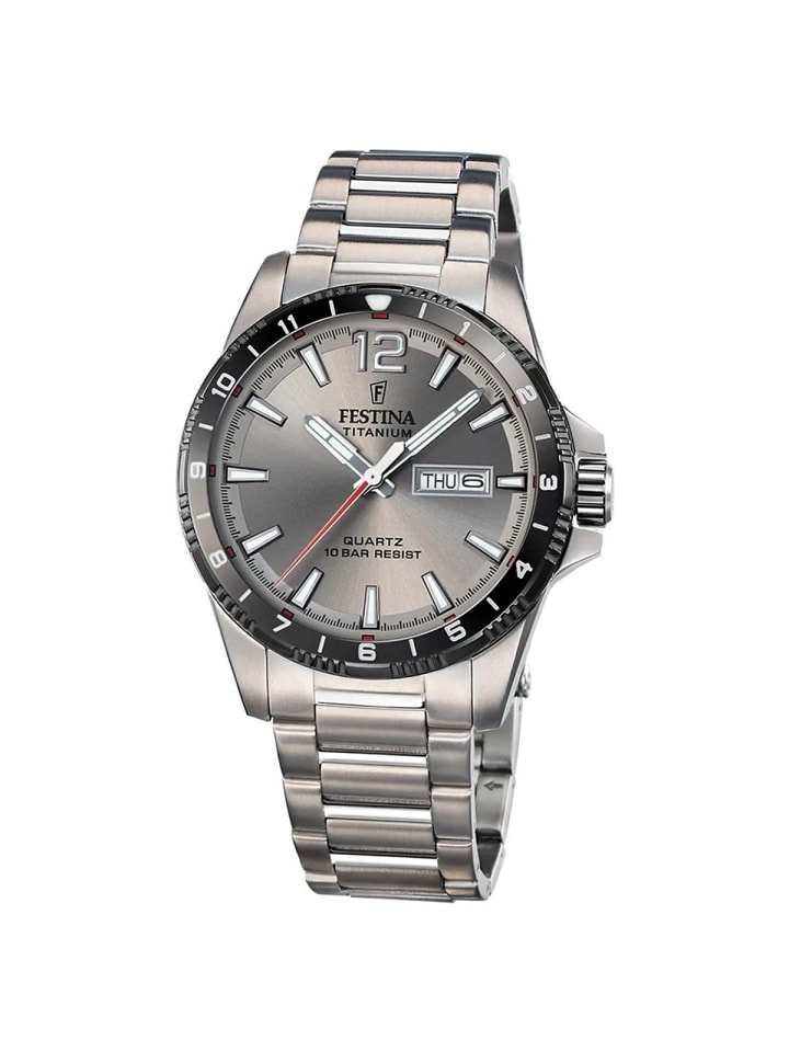 Titan Herrenuhr Quarz Anthrazit