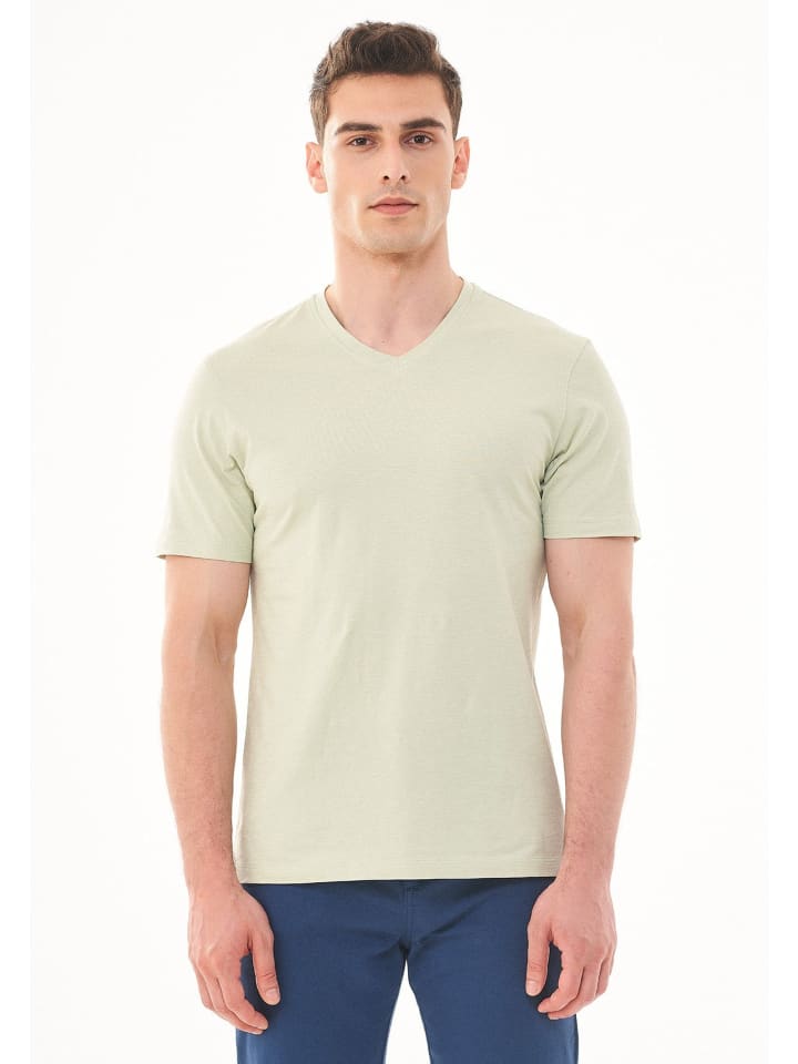 T-Shirt "MCASUAL502" in Zartgrün