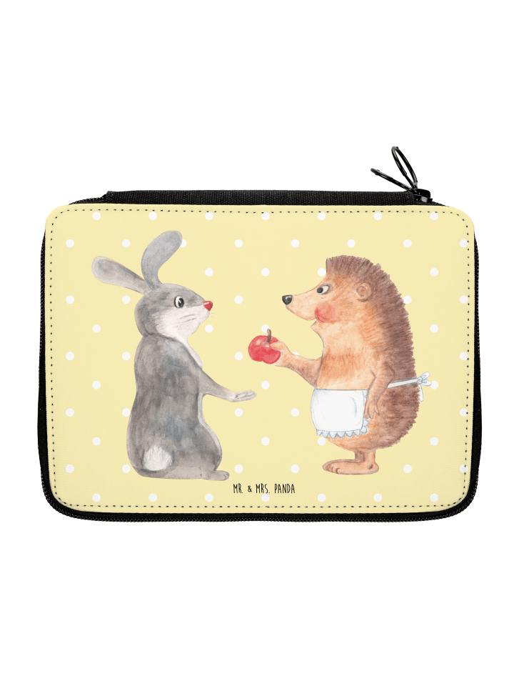Federtasche Hase Igel ohne Spruch in Gelb Pastell