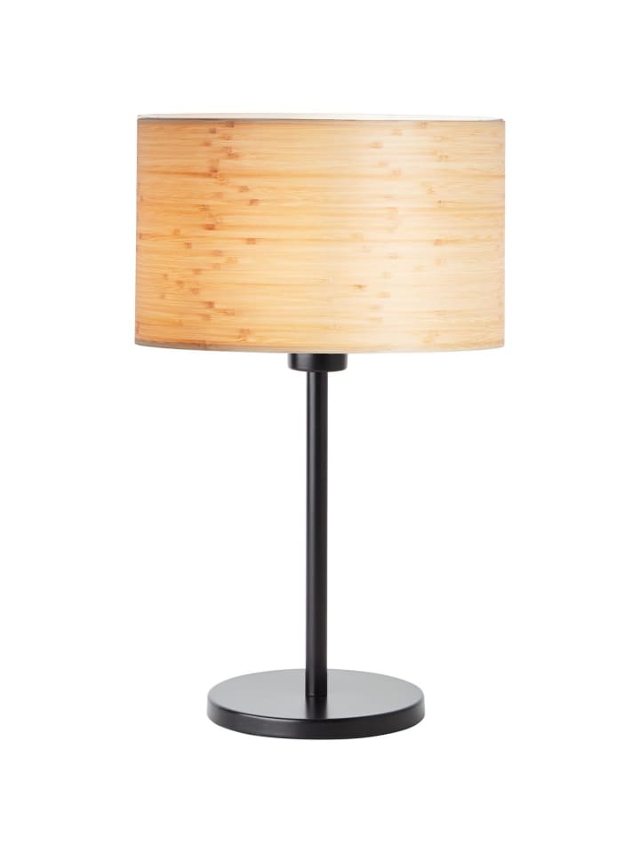 Tischleuchte Romm ⌀ 25 cm in holz hell/schwarz