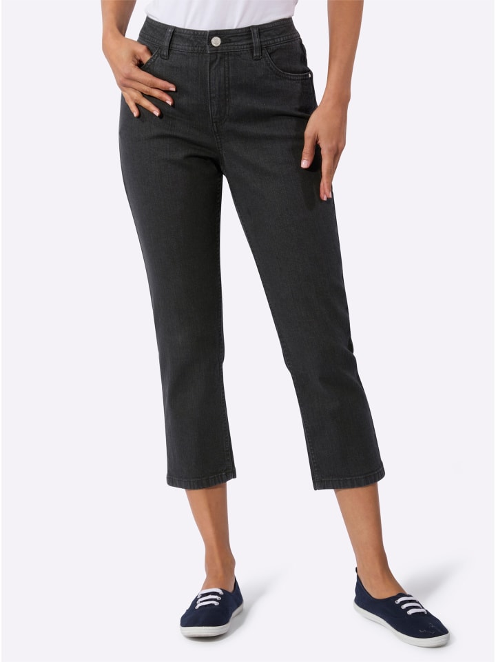 7/8-Jeans in black-denim
