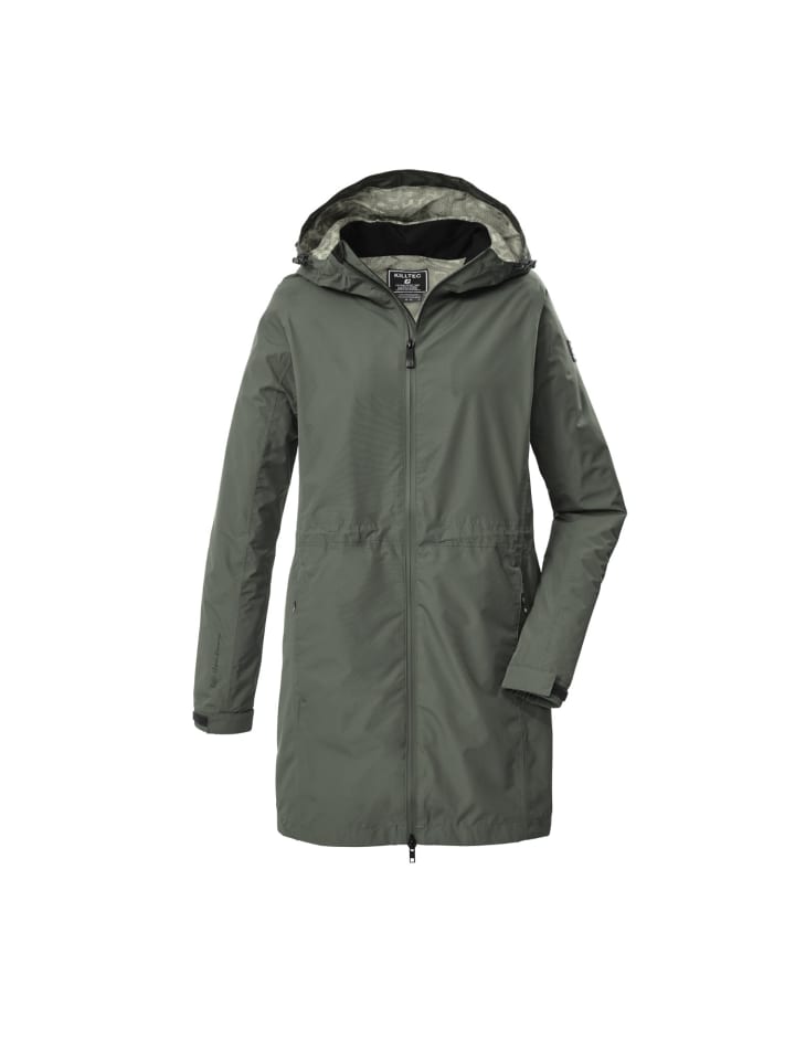 Parka / Funktionsparka Wasserdicht mit Kapuze in rot