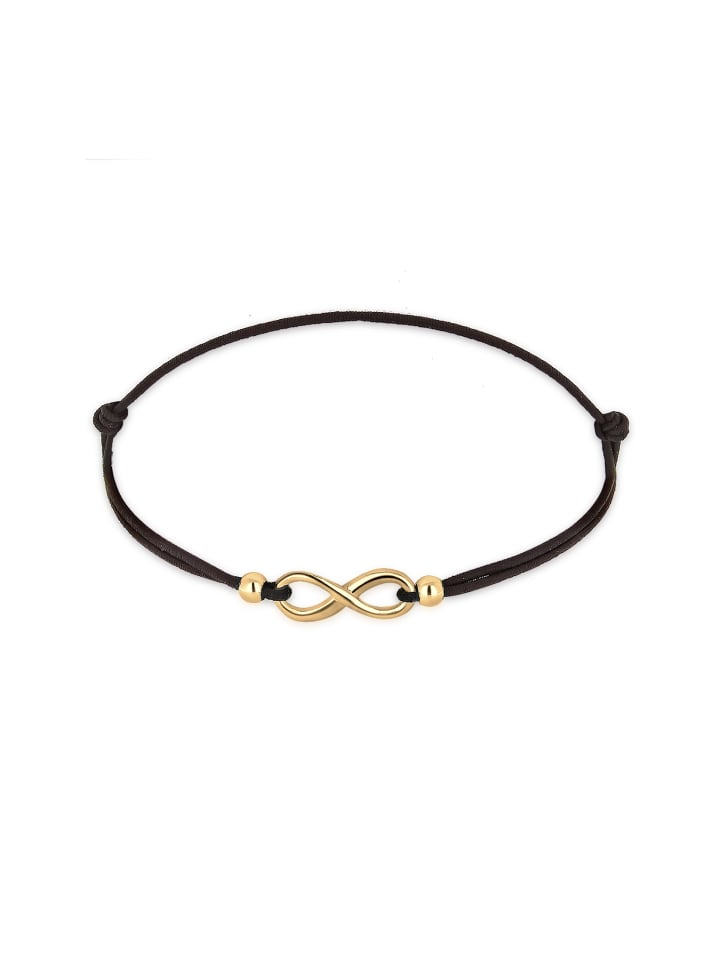 Armband 925 Sterling Silber Infinity in Gold