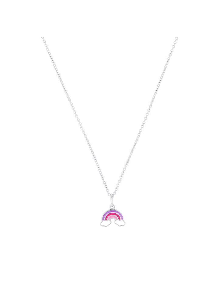 Kette mit Anhänger Silber 925, rhodiniert in Lila