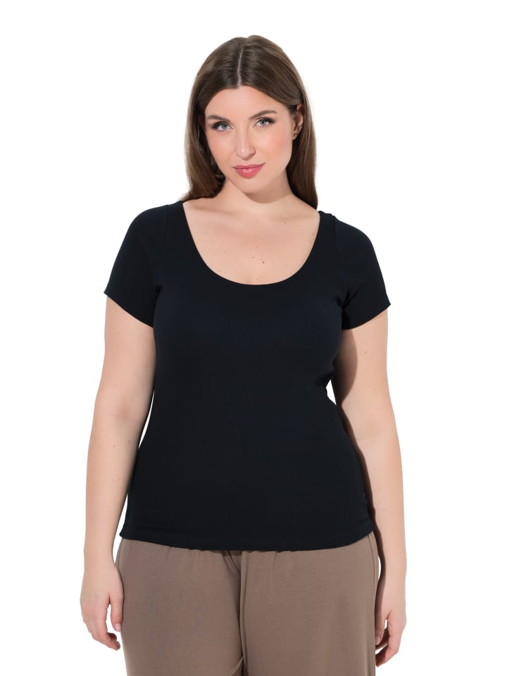 Strick-Top in schwarz