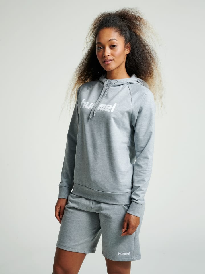 Kapuzenpullover Hmlgo Damen in GREY MELANGE