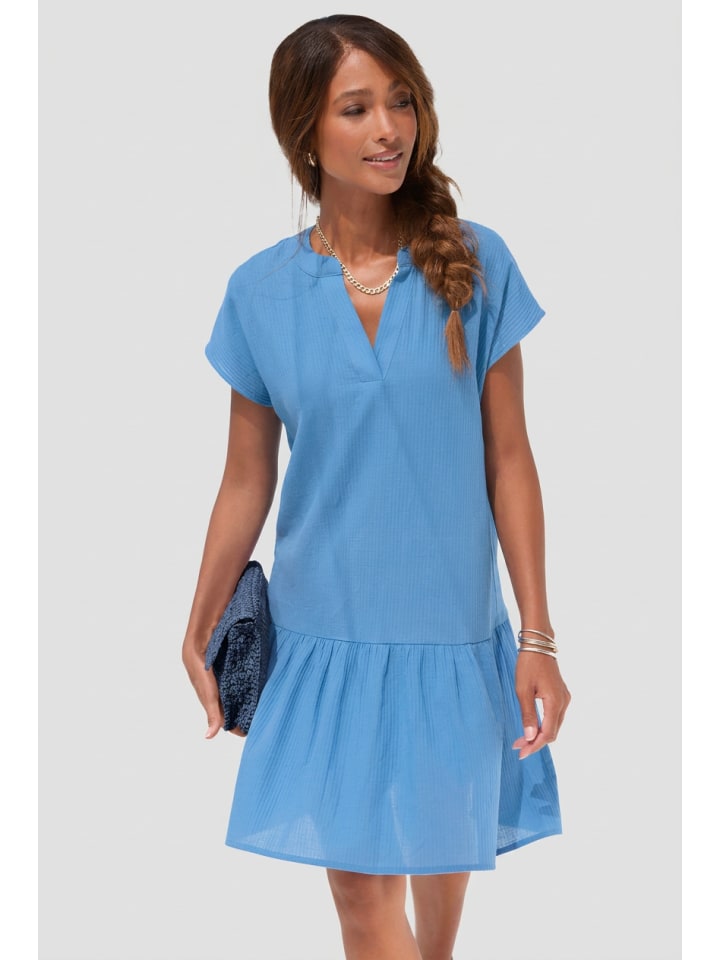 Blusenkleid in blau