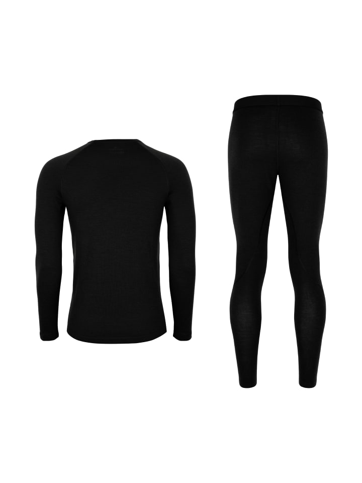 DANISH ENDURANCE Thermounterwäsche Merino Thermo-Unterwäsche Set für Herren  in schwarz günstig kaufen