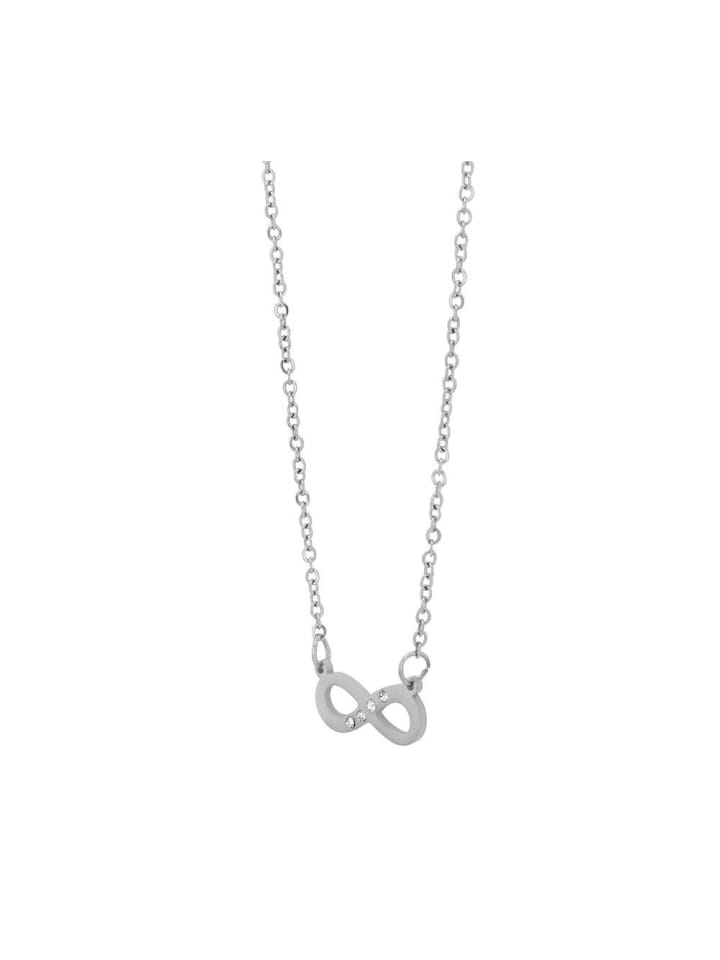 Damen Halskette – Unendlichkeitszeichen aus Edelstahl 43 cm in silber