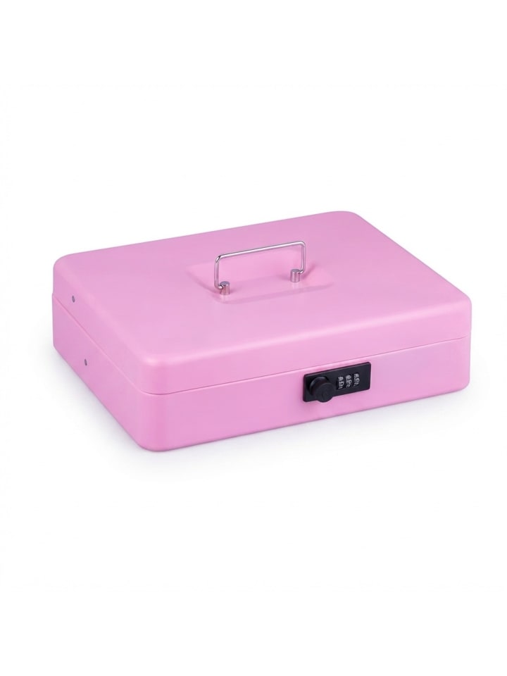 Geldkassette in Rosa - (B)30,5 x (H)8,5 x (T)25 cm