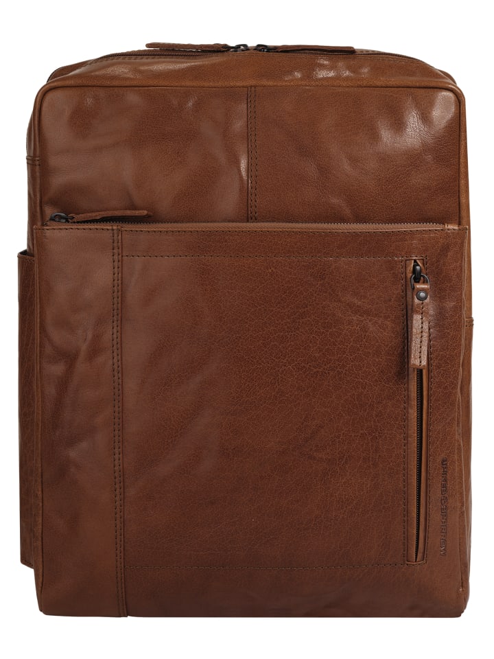 Rucksack echt Leder in cognac