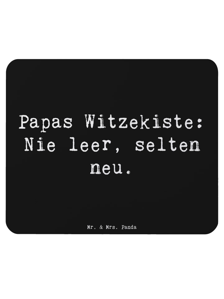 Mauspad Vater Witzekiste mit Spruch in Schwarz