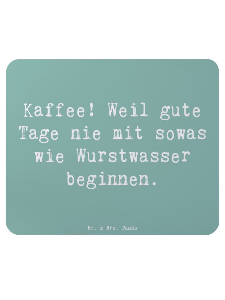 Mauspad Spruch Freude am Kaffee mit Spruch in Meeresbrise