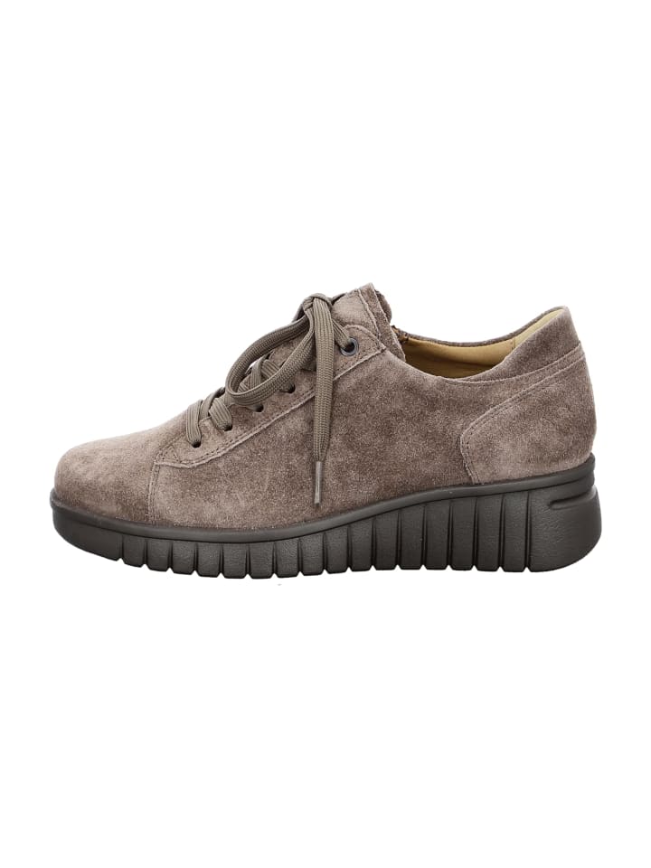 Komfort Schnürschuhe in Beige