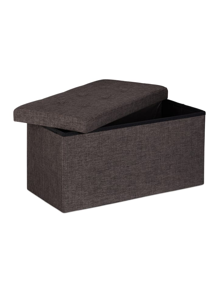 Faltbare Sitzbank in Braun - (B)76 x (H)38 x (T)38 cm