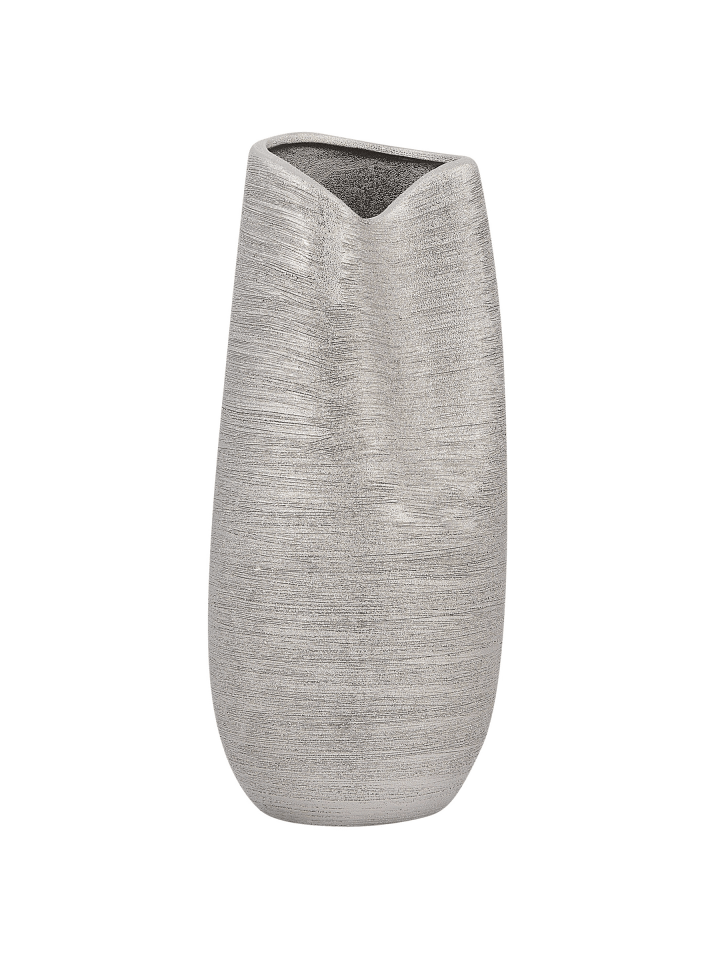 Dekovase DERBE in Silber - (W) 12 x (H) 32 x (L) 12 cm