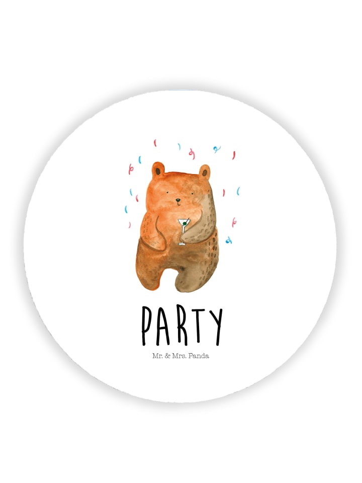 Magnet Bär Party mit Spruch in Weiß