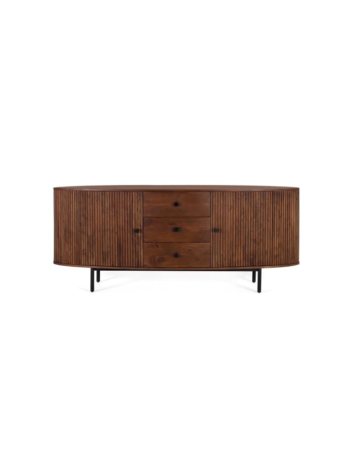 Sideboard mit 2 Türen und 3 Schubladen aus Akazienholz in Brown