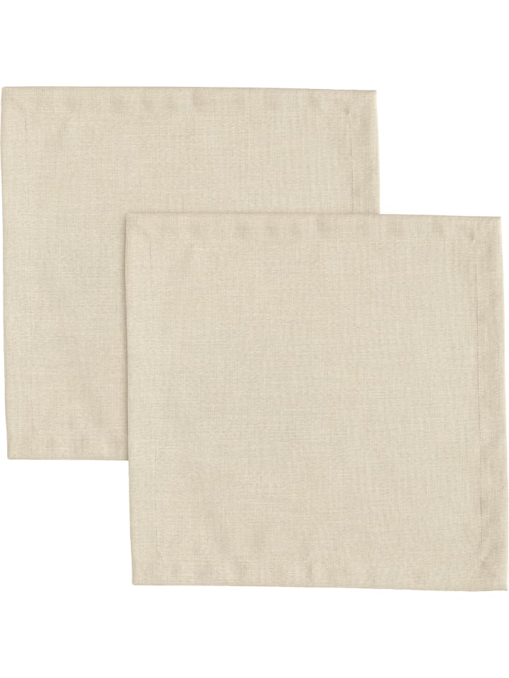 Serviette 2er-Pack Madrid in natur