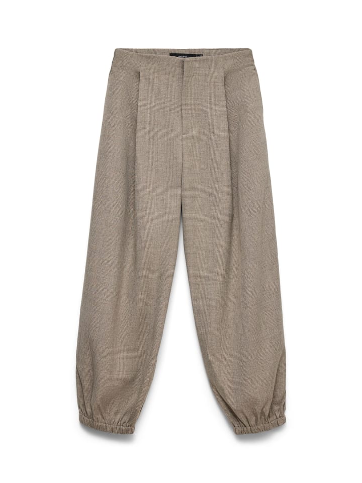 Ballon Hose mit Plissee-Detail in Silver Mink