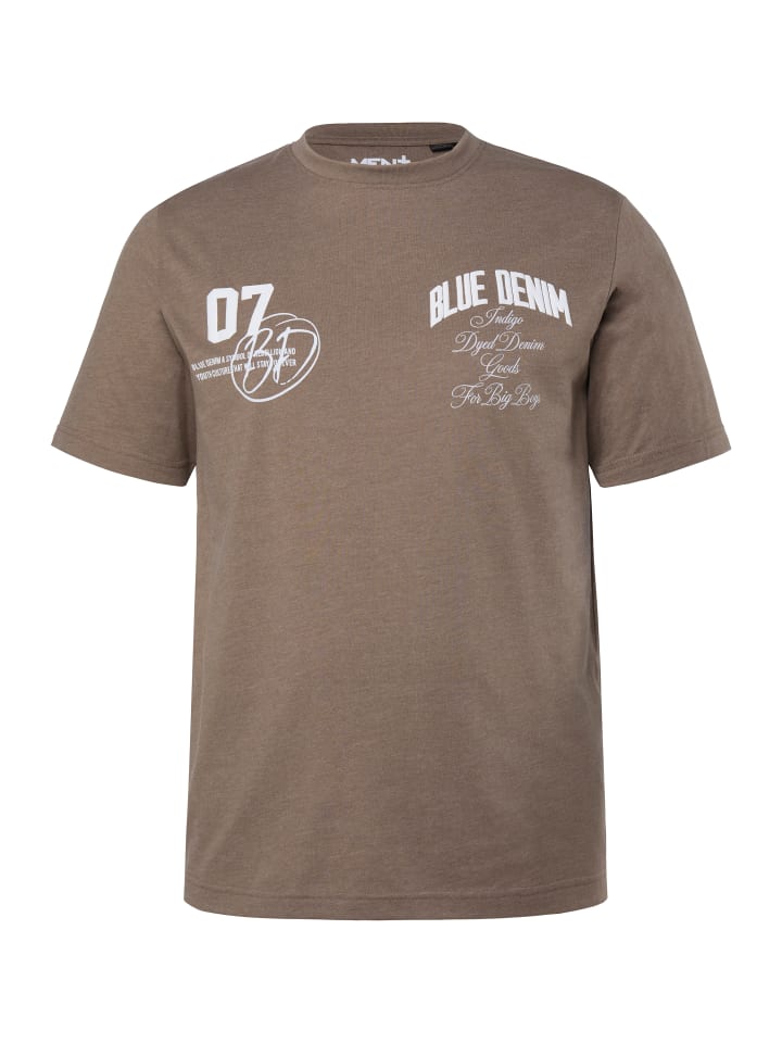 Kurzarm T-Shirt in hellbraun