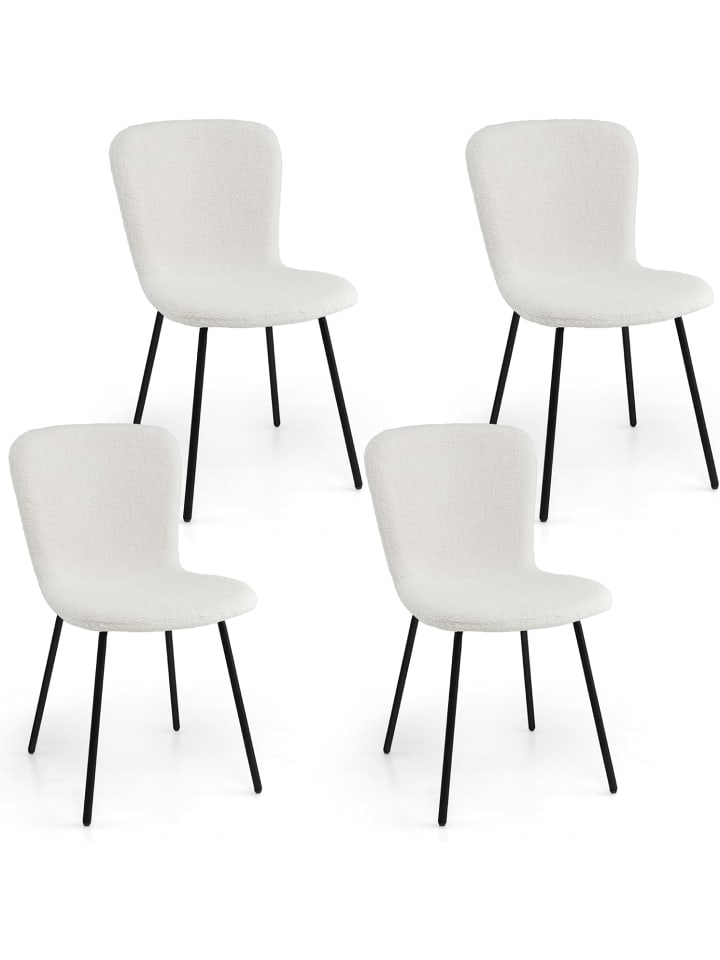 4er Set Esszimmerstühle in Beige
