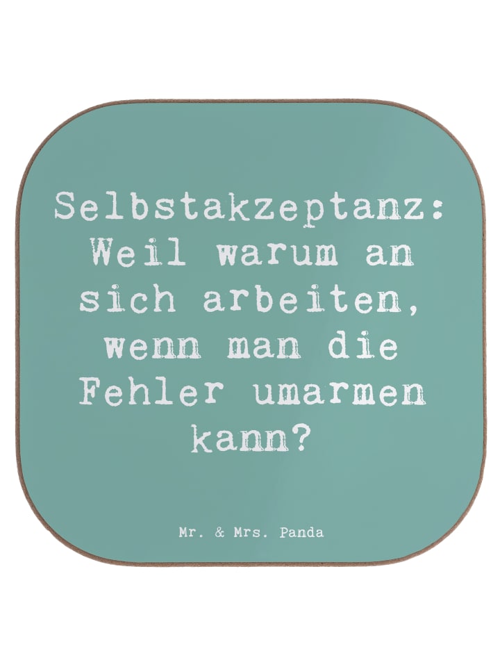 gläseruntersetzer Spruch Selbstakzeptanz Umarme... in Meeresbrise