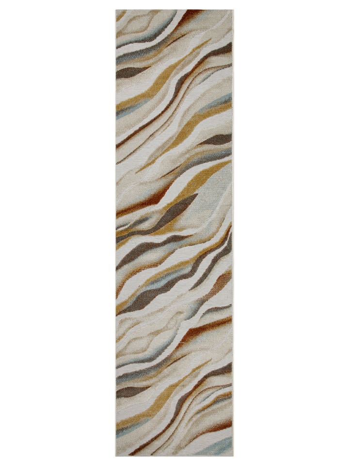 Outdoorteppich "Creek" in Beige/Gelb/Rot